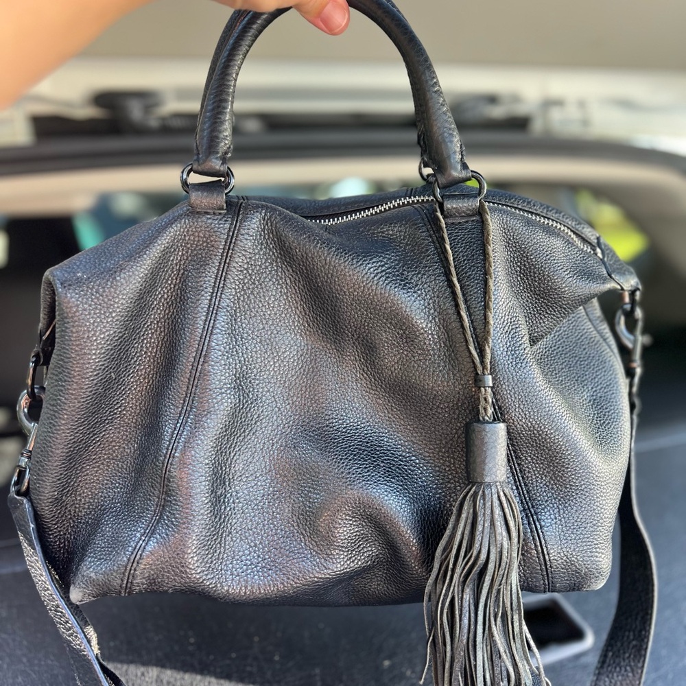 Rebecca Minkoff Pebbled Black Leather Handbag